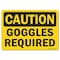 Signmission OSHA Caution Decal, Goggles Required, 5in X 3.5in Decal, 3.5" H, 5" W, Landscape OS-CS-D-35-L-19177 - alternate 1